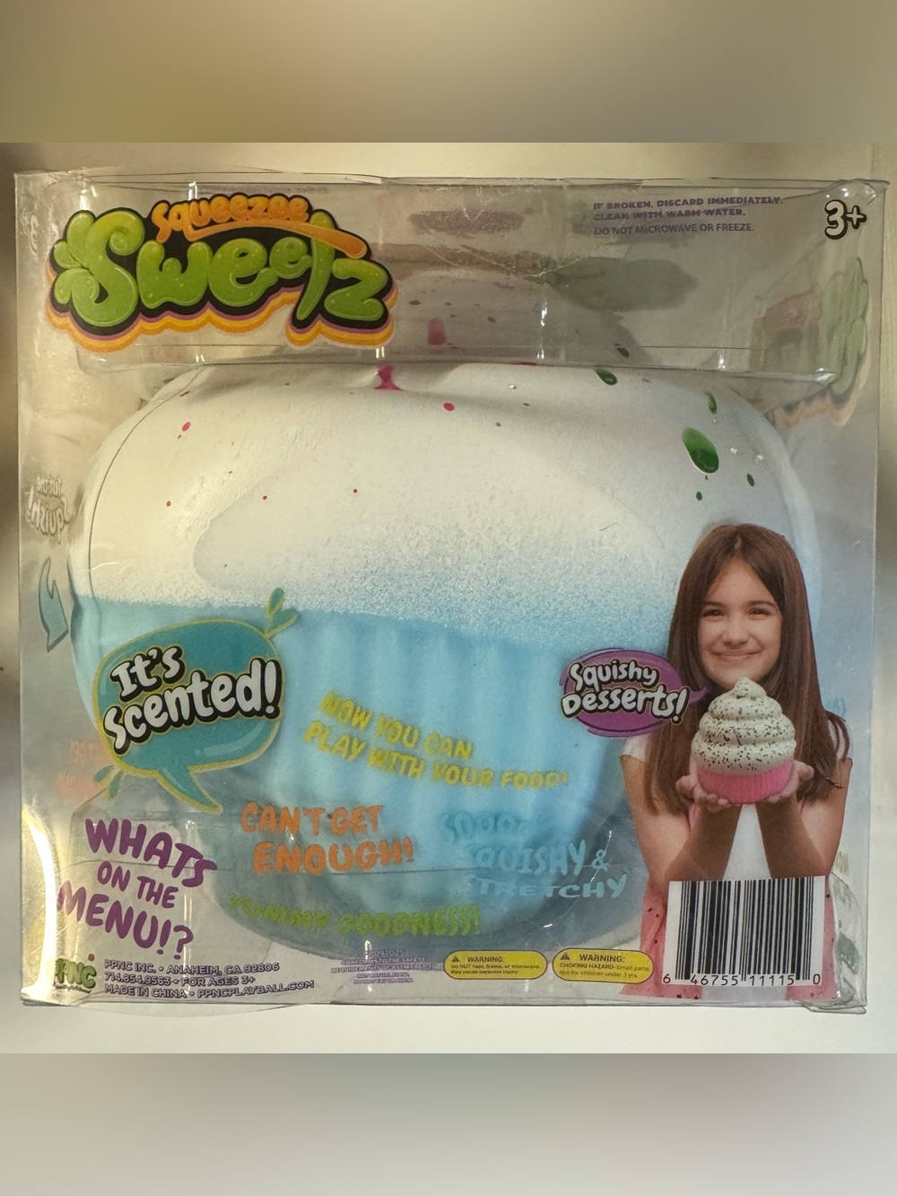 Squeezee Sweetz Blue Cupcake Squishy  Scented
